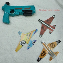 Children's Outdoor Foam Airplane Launcher Toy - Interactive Flying Fun (Blue)