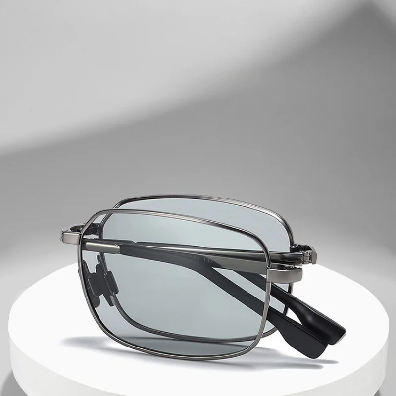 Folding Photochromic Polarized Sunglasses Men Driving Square Alloy Frame Outdoor anti glare sunglasses polarized sunglasses photochromic sunglasses driving glasses