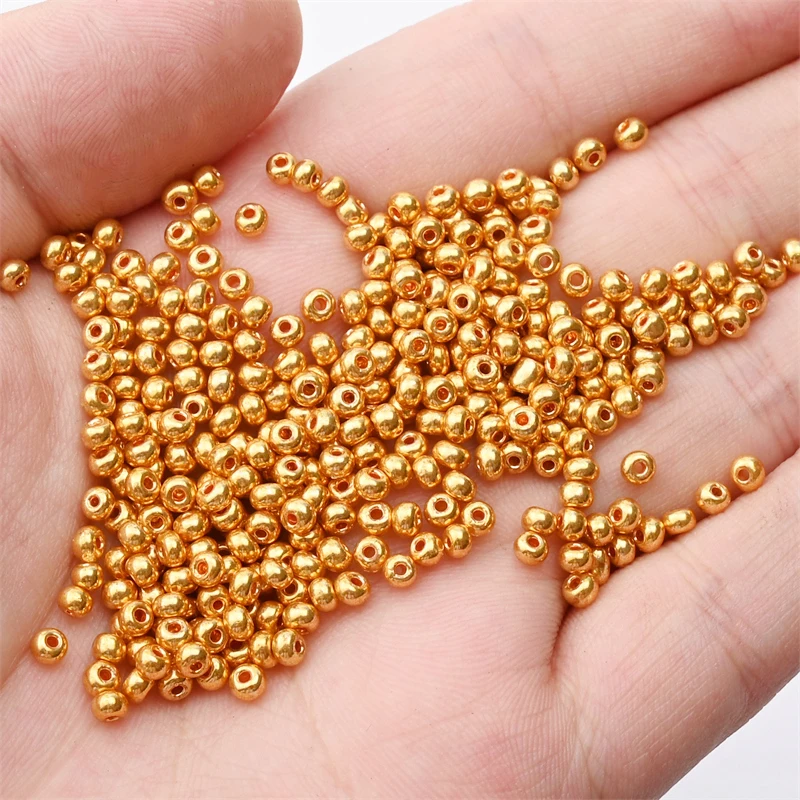 Gold Czech Glass Beads 3