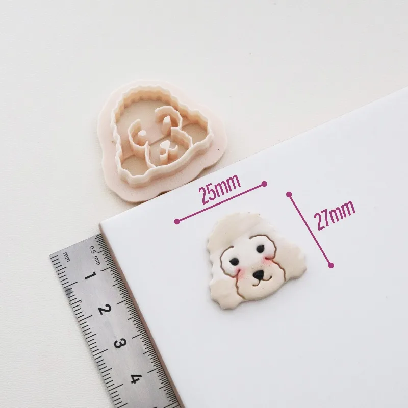 Cute Animal Dog Polymer Clay Cutters Cartoon Paw Dog Food Bone Poop Shaped Cutting Mold for Earring Jewelry Pendant Making Tools