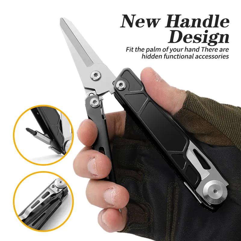 Multifunctional Scissors Stainless Steel Folding Knife Outdoor Survival Gadgets Gifts for Dads
