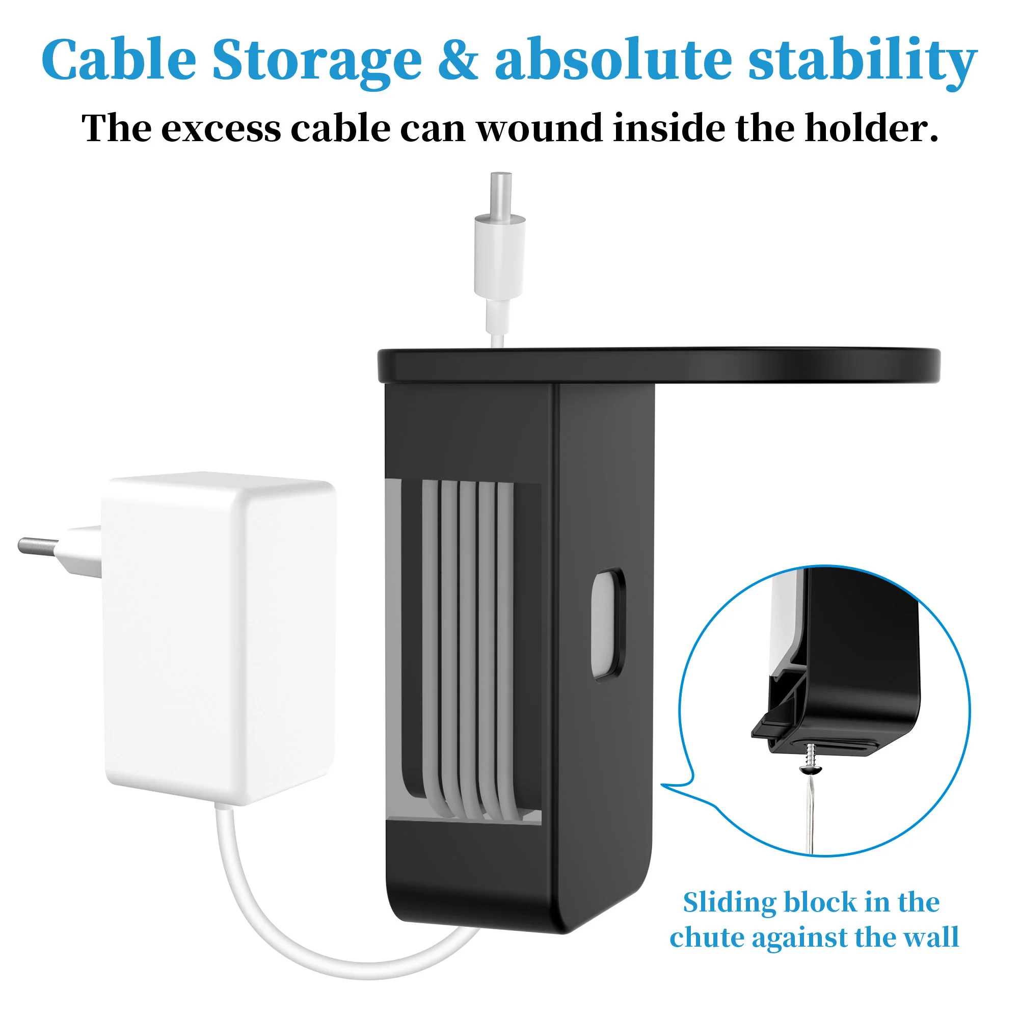 スマートスピーカー 壁掛け式 黒色 Sportlink-壁掛け式スピーカーホルダー,スマート音声