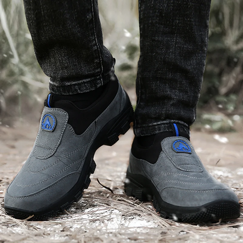 STRONGSHEN Men Walking Shoes Winter Warm Fur Sneakers Non-slip Casual Light  Loafers Slip on Shoes Men Zapatillas Hombre