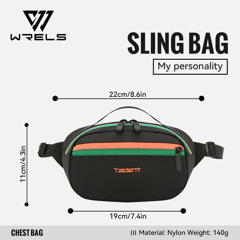WRELS Versatile Waterproof Crossbody Bag – Lightweight, Large Capacity Outdoor Fanny Pack