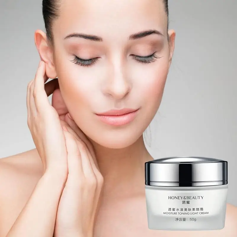 

Honey & Beauty Moisture Toning Light Cream 50g Moisturizer Brightening Facial Cream Makeup Base Concealer honey Cream face care