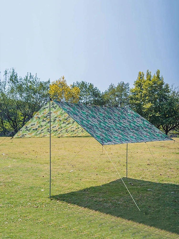 Description Picture 6 of itemCamouflage Awning Sun Shelter 210T Polyester Yarn Camping Tent Tarp Waterproof Foldable Ultra-light Picnic Backpacking Equipment
