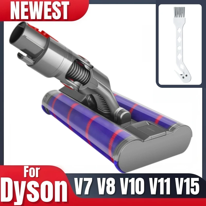 다이슨 V7 V8 V10 V11 V15 시리즈 진공청소기 모터 헤드 소프트 롤러 클리닝 헤드 더블 롤러 브러시 진공 헤드에 적합