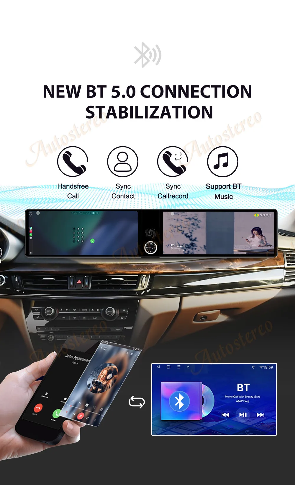 Dual Screen 25 Inch Carplay Android 14 For BMW X5 F15 X6 F16 X5M X6M 2014-2018 C