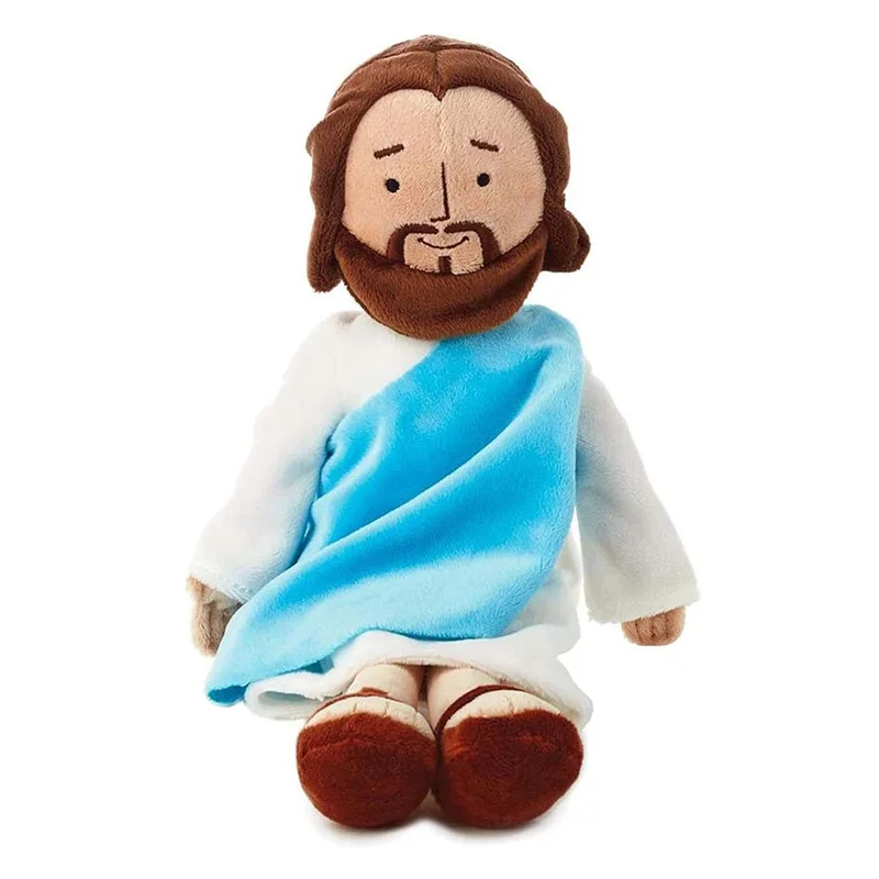 Jesus Virgin Maria Plush Toy My Friend Jesus Stuffed Doll Christ Religious Savior with Smile Plushies Figure Kids Birthday Gift