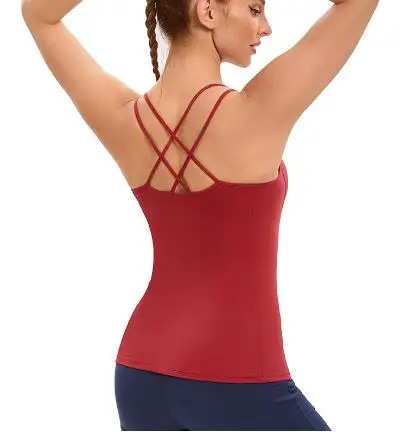 New Yoga Clothing Shoulder Strap Cross Back Sports Bra Women's Shockproof Running Fitness Clothing Underwear