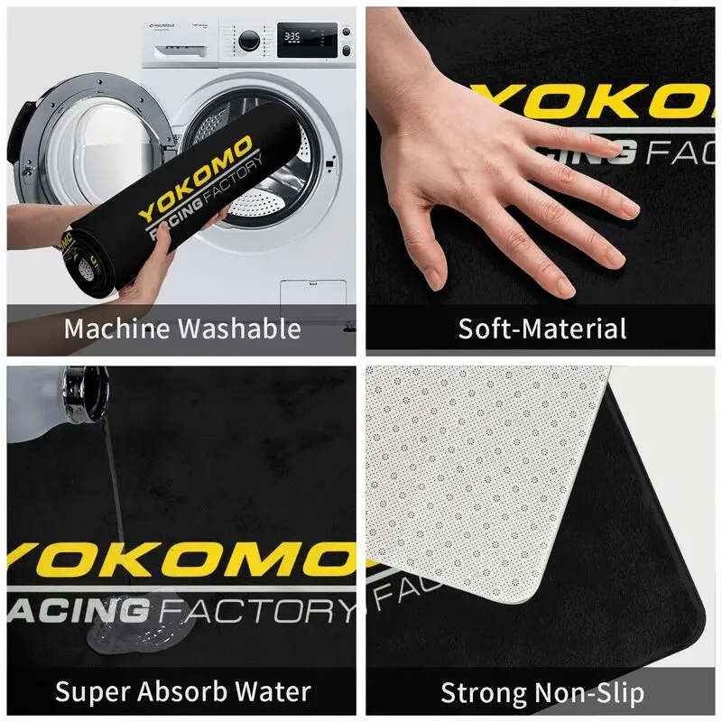 Yokomo Racing Factory Mat Rug Carpet Soft Balcony Anti-Slip Velvet Rug Entrance Mat 6