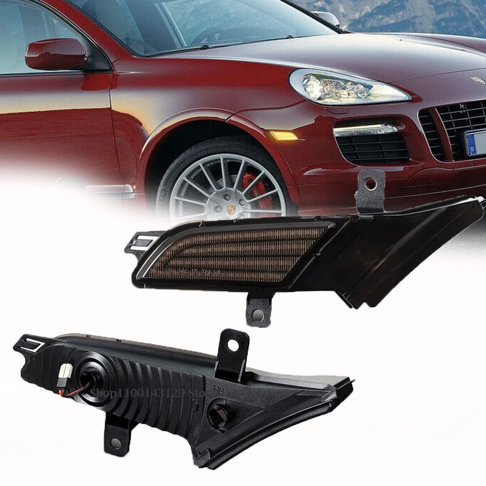 

2Pcs Canbus For Porsche Cayenne 957 2007-2010 LED Dynamic Side Marker Lights Turn Signal Blinker Indicator Lamps OEM#95563103510