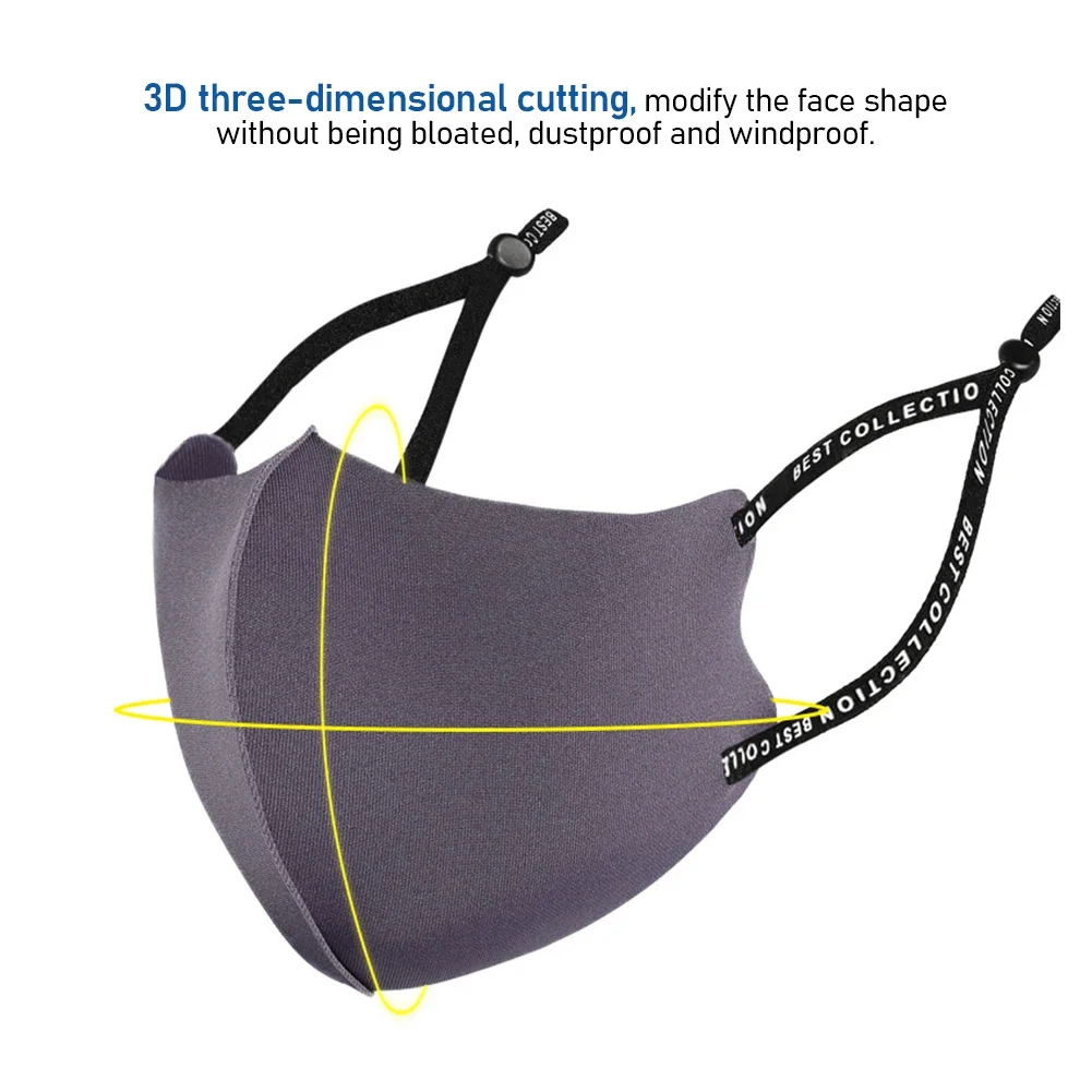3D Washable Dust Mask Unisex Adjustable Dust-proof Breathable