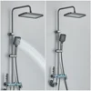 Ambient Lighting Piano Digital Bathroom Shower 12 Inch Rain Shower Head Bathroom Accessories Faucets Hot Cold Digital Shower Set 2