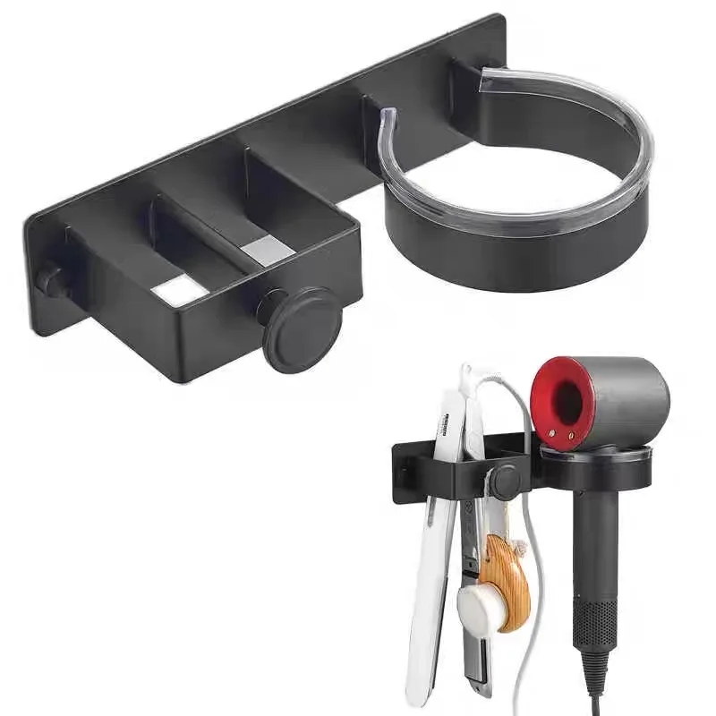 Hair dryer holder wall mounted hair dryer holder hair tool holder Bathroom Hair Straightener Storage Holder Tool Organizer Adhesive Toilet Blower