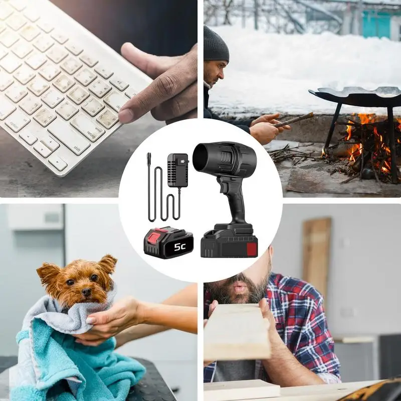 6500 mAh Electric Compressed Air Duster Cordless Air Duster 1000W Handheld Violent Turbo Fan Mini Jet Blower US/UK/EU