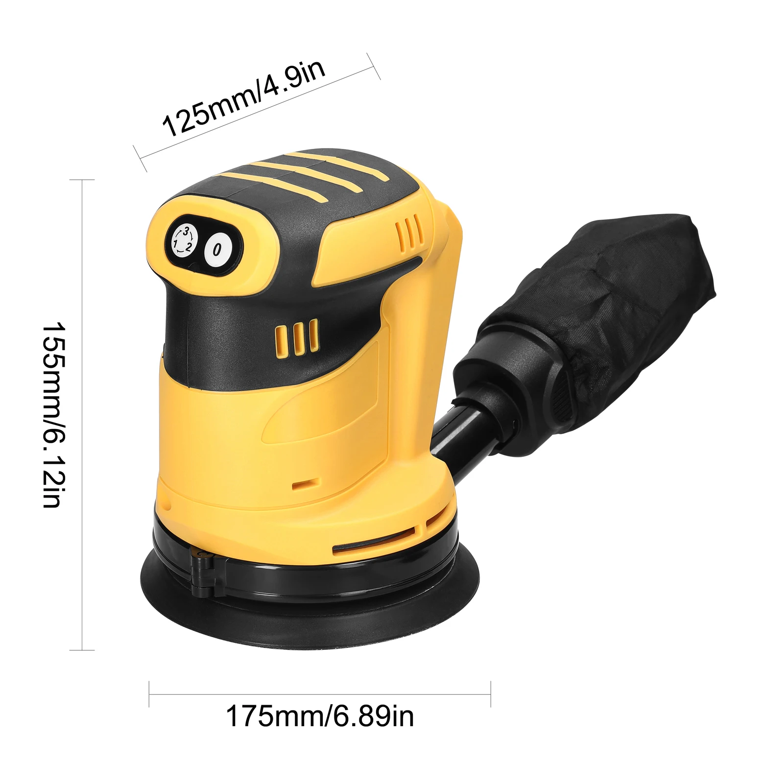 125 mm Orbital Sander Car Polisher Wood and Metal Polisher For Dewalt/Makita Battery Rechargeable Electric 6