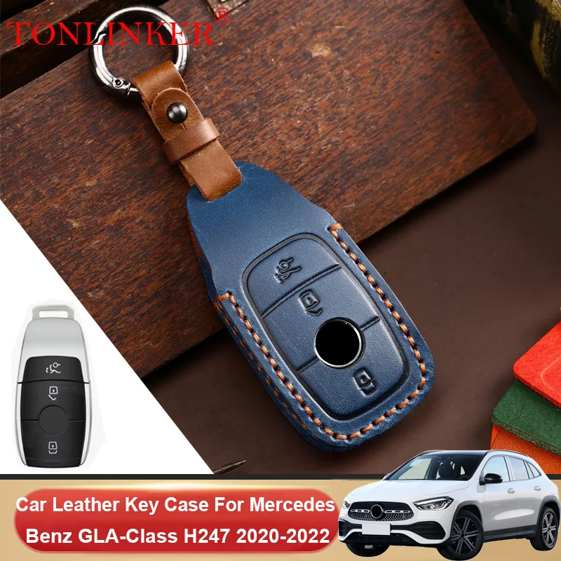 HIBEYO Custodia per Chiave Auto, Adatta per Mercedes Benz