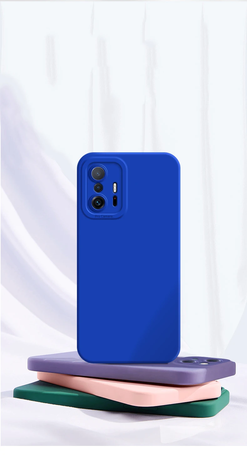 Coque de téléphone carrée mate Candy pour Xiaomi Mi 11 Lite 5G NE Coque en silicone So pour Xiaomi 12 Pro 12X Mi 11T 10T Pro 11 Lite_voghion.com
