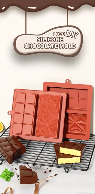 2 Stampi Per Cioccolato In Silicone - 20 Scomparti, Antiaderenti, Per Barrette E Dolci - Foto 2