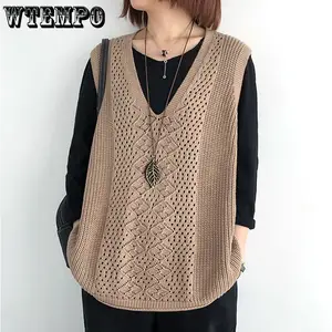 contrast sweaters women's autumn loose lazy sweaters fashion pullovers  knitted tops sweater mujer dis5 - AliExpress