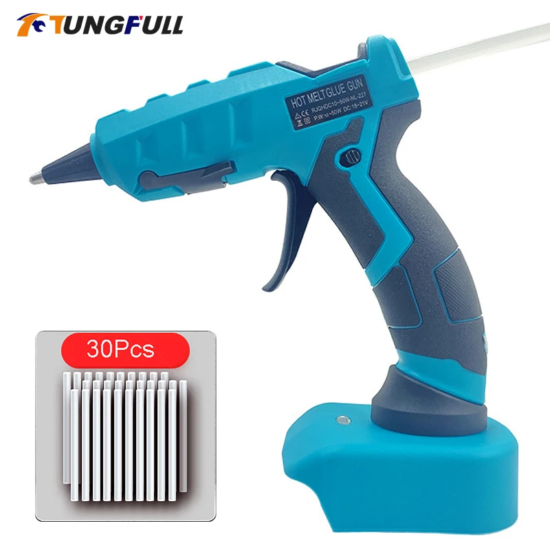 

18V 40W Electric Hot Melt Glue Gun Cordless Electric Glue Grab 7mm Glue Stick Hot Melt Welding Hot Air Gun for Makita No Battery