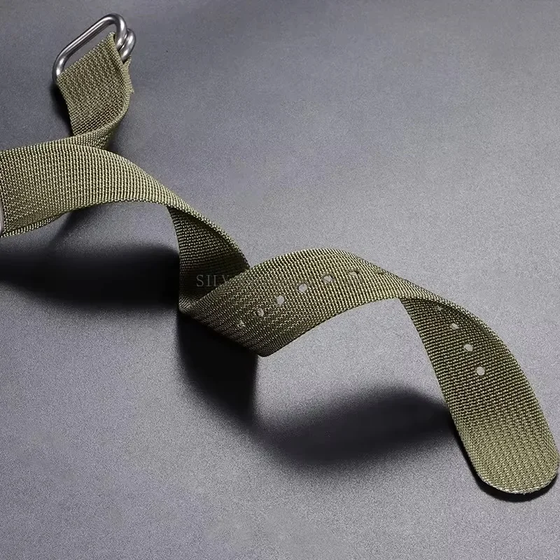 Soft Nylon Ribbed Strap Woven Canvas Military Sports Wristband
