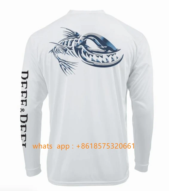 Fishing Long Sleeve Custom Logo Performance Shirts Protection Uv