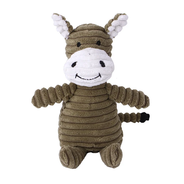 Donkey Dog Squeak Sounding Toy for Small Dogs Cartoon Animals Plush Dog Toy Interact Training Tooth Cleaning Toy Pet Supplies 5