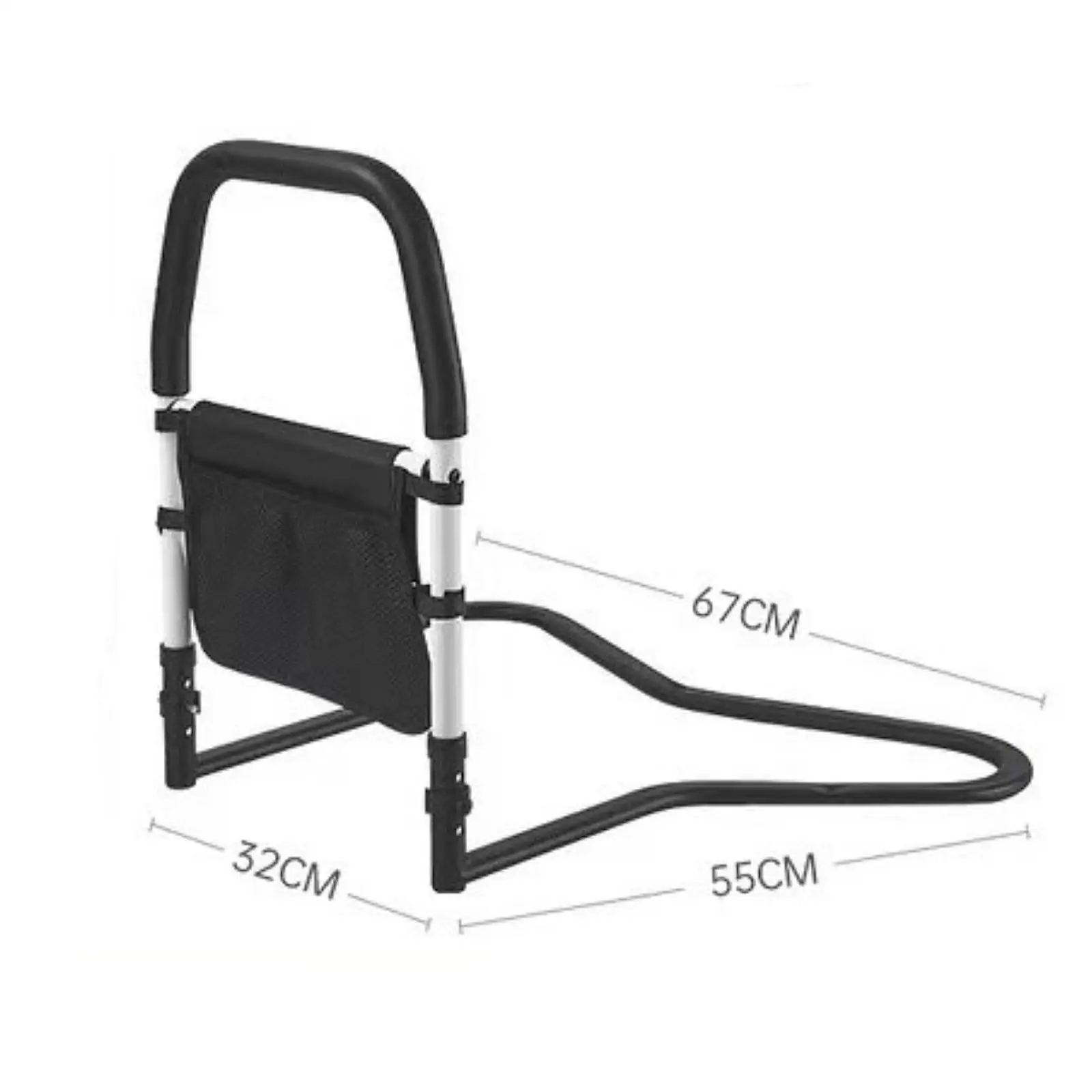 Elderly Bed Rails Multifunction Strong Load Bearing Easy to Install Women Assistance Rail for Household Disabled Patients 6
