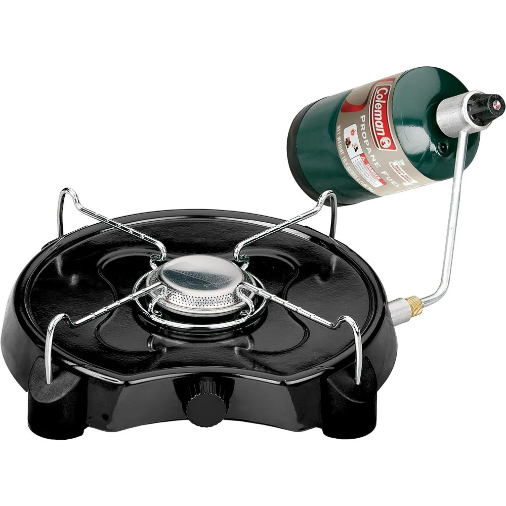 

PowerPack Propane Gas Camping Stove, 1-Burner Portable Stove with 7500 BTUs for Camping, Hunting, Backpacking
