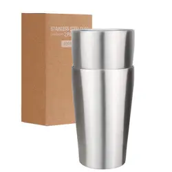 Stainless Steel Insulated Coffee Mugs - Set of 2, 16oz, Dishwasher Safe - 16oz (A Set of 2)