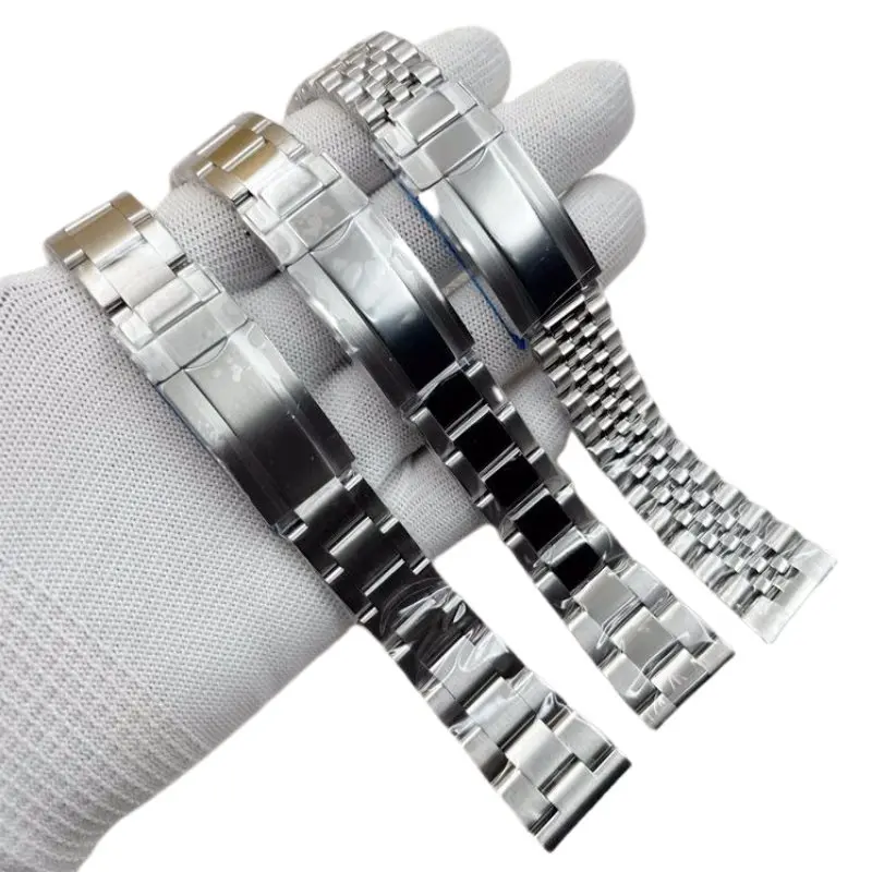 Mod Solid 316L Acciaio Inossidabile 20Mm 22Mm Ustraight End Oyster Jubilee Oyster Watch Strap Band Bracciale Adatto Per Rolex Men Watche