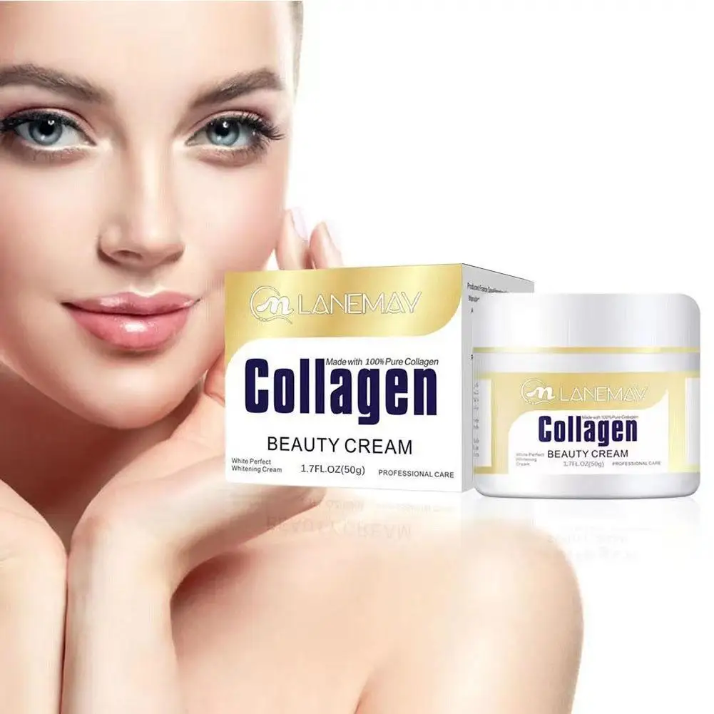 

50g Collagen Cream Moisturizing Cream Lighten Fine Lines Nourishing Beauty Cream Anti-Wrinkles Whitening Anti-aging Moisturizing