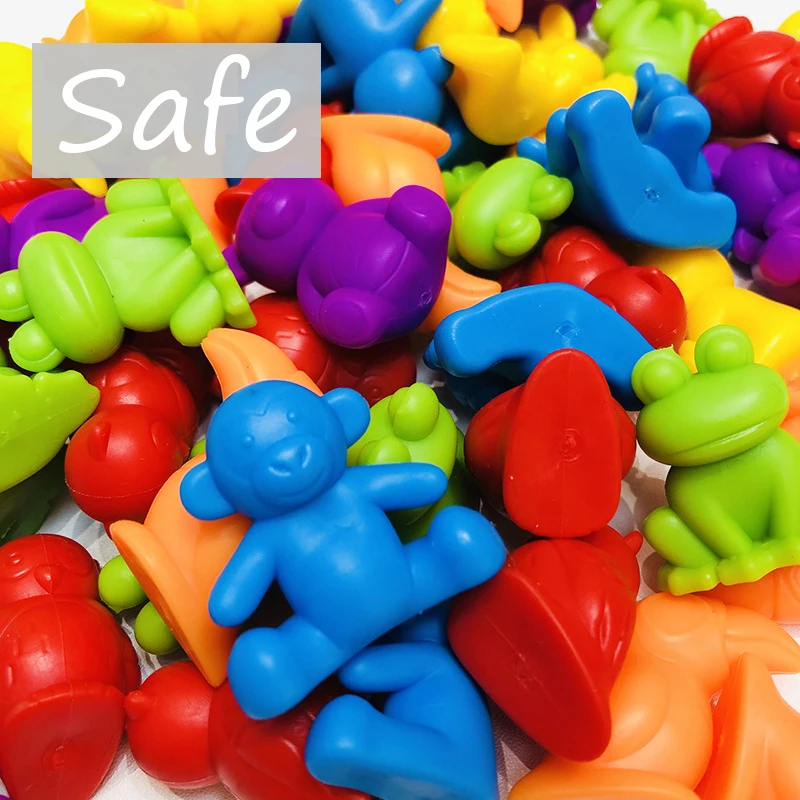 Rainbow Sorting Game Animal Puzzle Toy Dinosaur Traffic Color Matching Game Montessori Education Sensory Toys For Kids Preschool