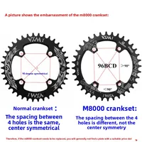 Plateau de vélo 96BCD rond/ovale 30t 32t 34t 36t 38t 40t 42t 44t 46t 48t 50t 52t, roue de vélo de montagne ultralégère et étroite 3