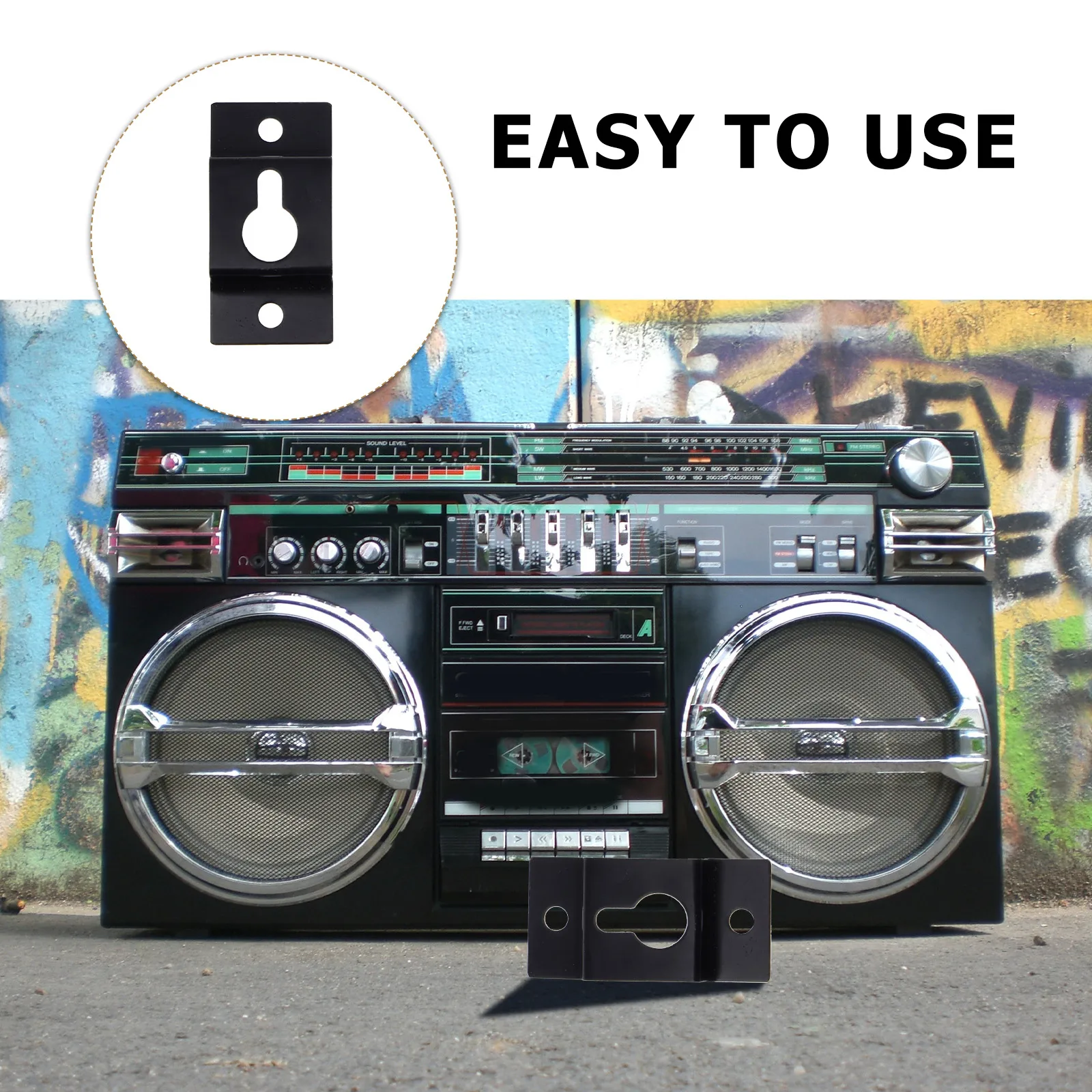 스피커 작은 사각형 걸이식 조각 키홀 행어 사운드 바 브래킷, 벽 스피커 거치대 장착 행거 오디오 후크, 20 개