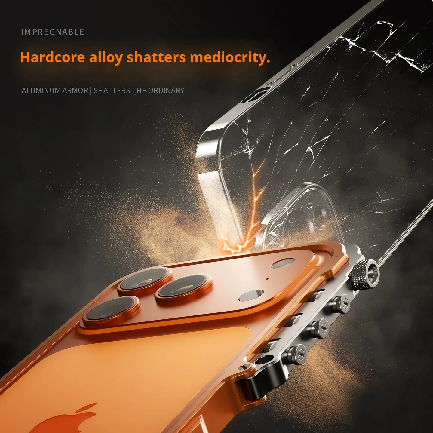 Cyberpunk Shockproof Aluminum Alloy Frame Case with Heat Dissipation