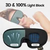 3D Eye Mask Green Breathable Shading Sleeping Hot Sales Eye Mask Adjustable Strap Sleep Mask Padded Travel Rest 5