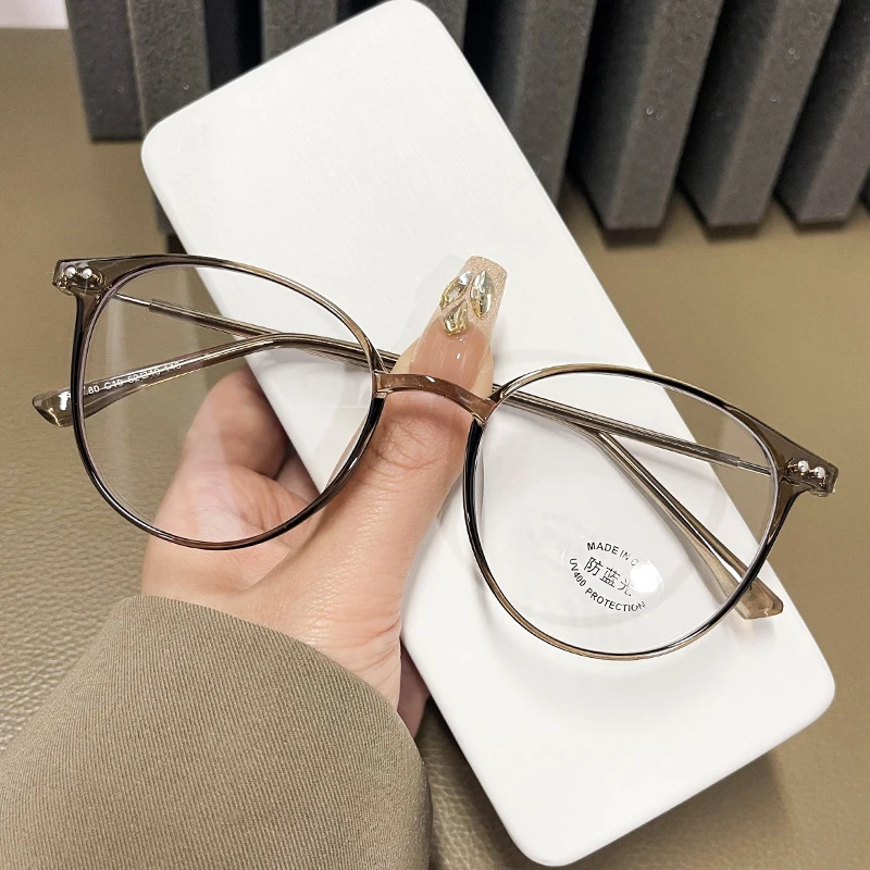 

Round Shape Women's Glasses Frames New Style TR90 Material Women Glass Campus Sweet Style Female Glasses