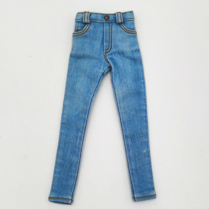 Blythe Doll Jeans Short Pants and Plaid Blouse for Ob24 Ob22 Azone Doll Clothes