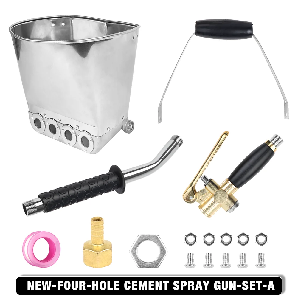 4 فتحات احترافية عالية الجودة، مسدس رش الأسمنت، مس...