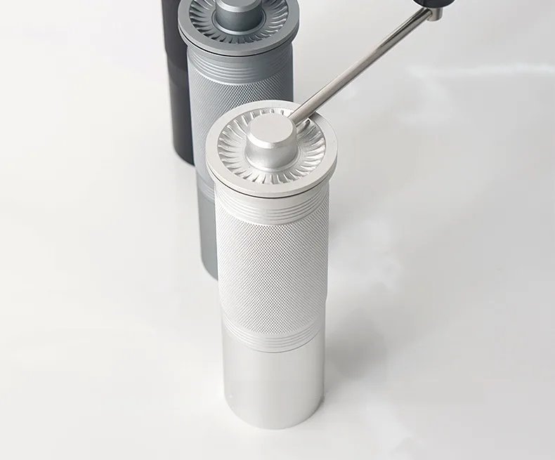 Sc91aa8cc44fd4c73b1d5a517f4c8d44fC AIRFLOW Manual Coffee Grinder CNC Stainless Steel Double point central shaft fixed 5core/7core Hand Burr Coffee Bean Grinding