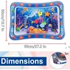 Large Pet Water Sensory Mat Inflatable Sea Animal Design Playmat for Dogs Cats Thickened Splash Proof Activity Toy with Fishes