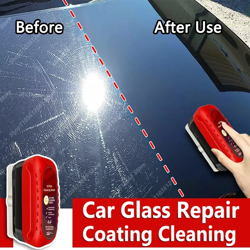 Car Glass Cleaning Brush Coating Oil Film Clean Rearview Mirrors Anti-fog Rain-proof Windows Cleaning Glass Repair Lamp Polishing Agent