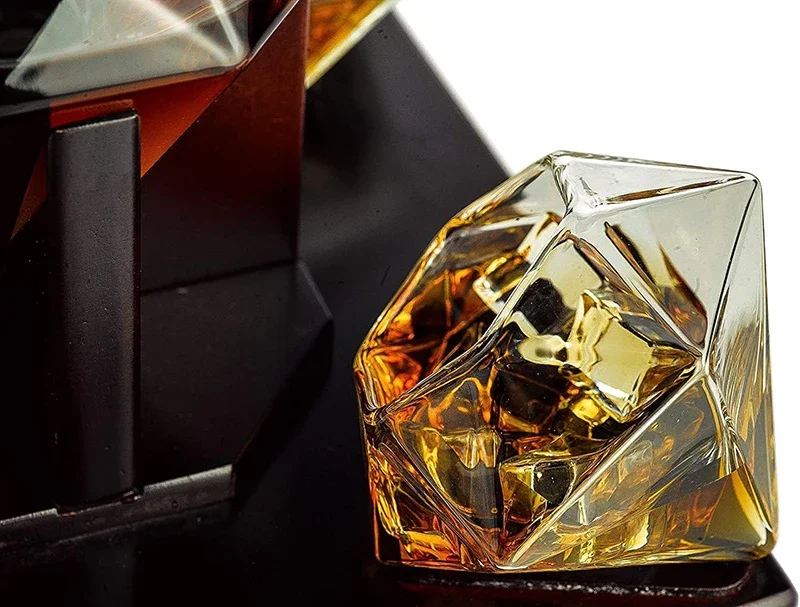 100ml Old Fashion Elegant Spirits Glasses Diamond Whiskey Glasses, Scotch, Bourbon or Wine Glasses,