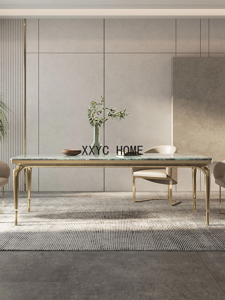 

Emerald Luxury Stone High-End Italian Natural Marble Rectangular Dining Table