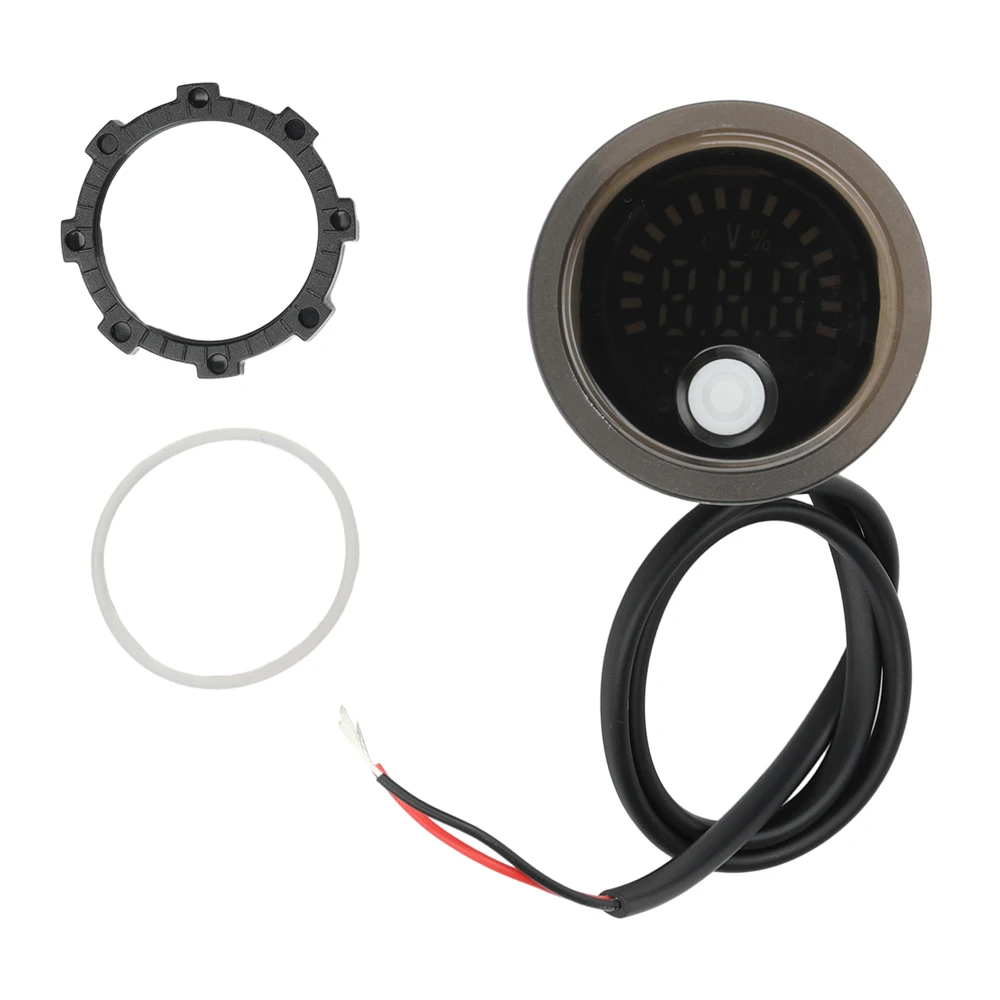 12V 2A 원형 LED 디지털 전압 표시기 DC 7-100V 방수 볼트미터 모니터 산성/리튬 배터리 보트 오토바이용