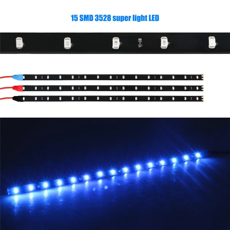 6PCS Waterproof DC 12V Motor LED Strip SMD Underbody Decorative strip Light for Car Motorcycle, motorcycle led lights,led lamp strip,car led lights