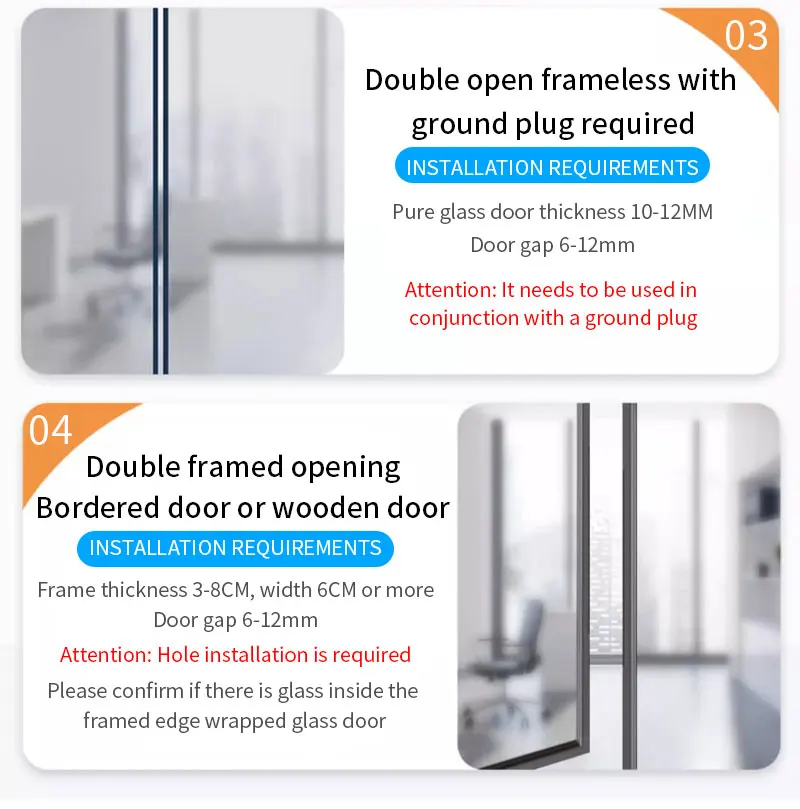 Tuya Bluetooth Biometric Glass Door Smart Lock Fingerprint Password Card Electro